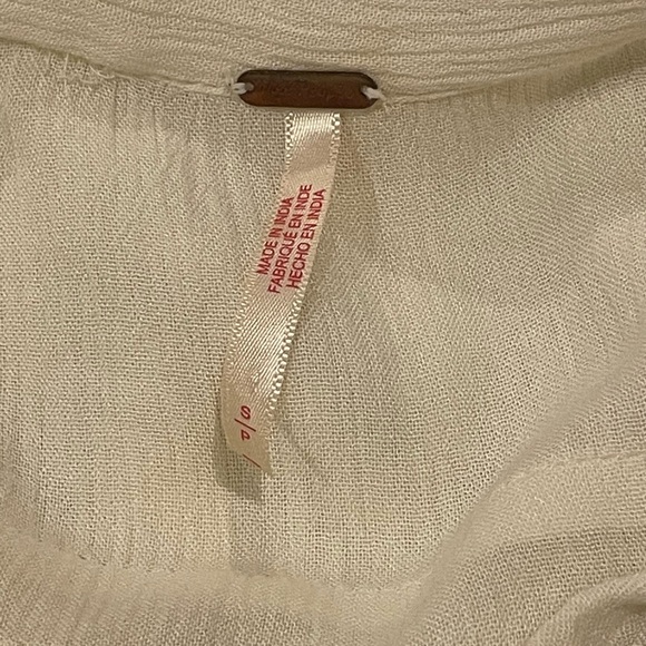 Free People Tusalossa Embroidered Top Peasant Boho Cottagecore Coachella - Picture 7 of 7